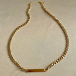 Collar Golden Plaque - Basic Store Jewelry